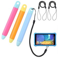 3 Pack Kid-Friendly Stylus Pen with Tether Anti-Rolling Tablet Styluses