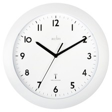 Image of Acctim 74132 Cadiz Radio Controlled Wall Clock, White