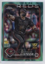 2024 Topps Chrome Aqua Lava Refractor 117/199 Spencer Steer #104 10k8