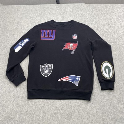 NFL Teams Sweatshirt Mens Large Black NFL Football Primark Crewneck Logos