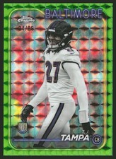 2024 Topps Chrome #255 T.J. Tampa Green Geometric Refractor #/99 SN,RC