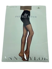 Ann Taylor Control Top Pantyhose the Perfect Sheer Natural Sz Large NEW women's