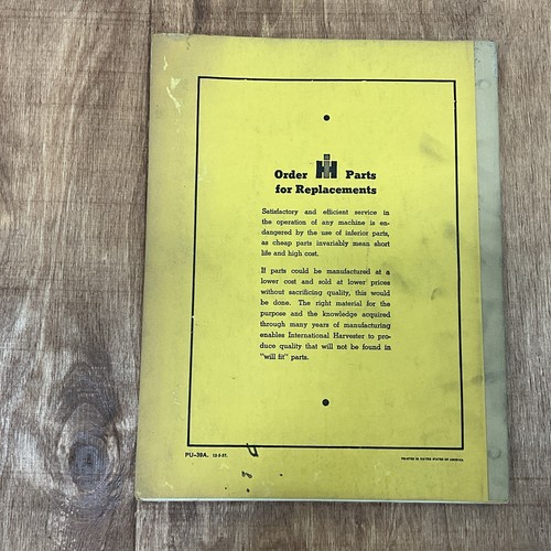 International UD-1091 POWER UNIT PARTS MANUAL BOOK CATALOG DIESEL ENGINE PU-39A - Picture 2 of 5