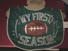 NIP Robert Stanley Baby Bib "MY FIRST FOOTBALL SEASON"-very neat