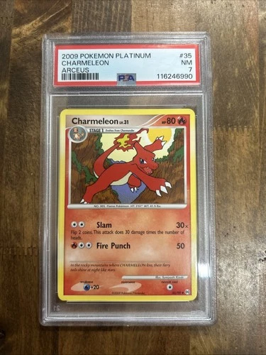 Graded PSA 7 2009 Pokemon Platinum Charmeleon Arceus #35