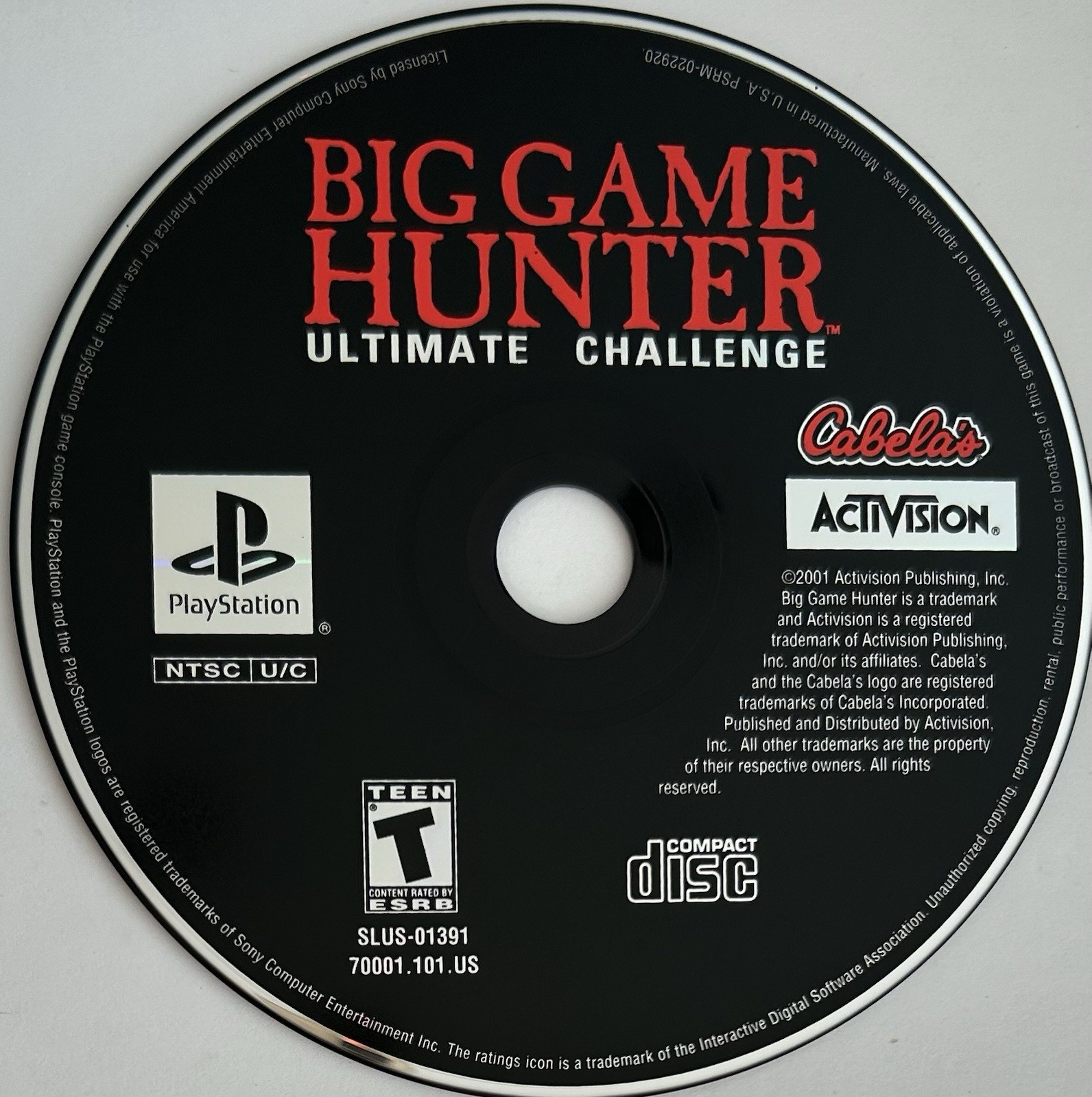 Cabela's Big Game Hunter: Ultimate Challenge (PS1) DISC ONLY | NO TRACKING, M426