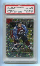 1997 Be A Player BAP Autographs Prismatic Die-Cut 7 Jari Kurri PSA 8 DNA Auto