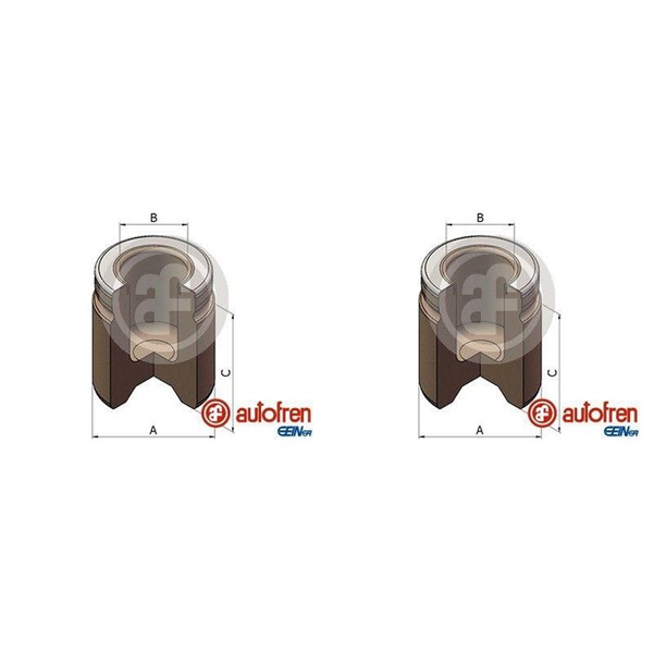 2X Autofren 45Mm Kolben Bremssattel Bremssattelkolben Vorne Passend FüR Isuzu D--image