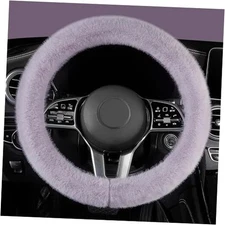 LACDL Fuzzy Winter Steering Wheel Standard Size[14"1/2-15"](37-38cm) Purple