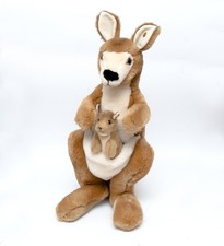 STEIFF Känguru mit Baby braun beige Stofftier