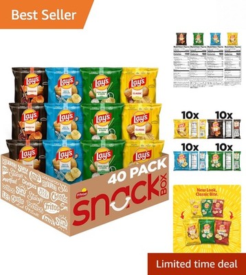 Family-Friendly 40 Count Potato Chips Variety - Kosher & Gluten-Free Delights