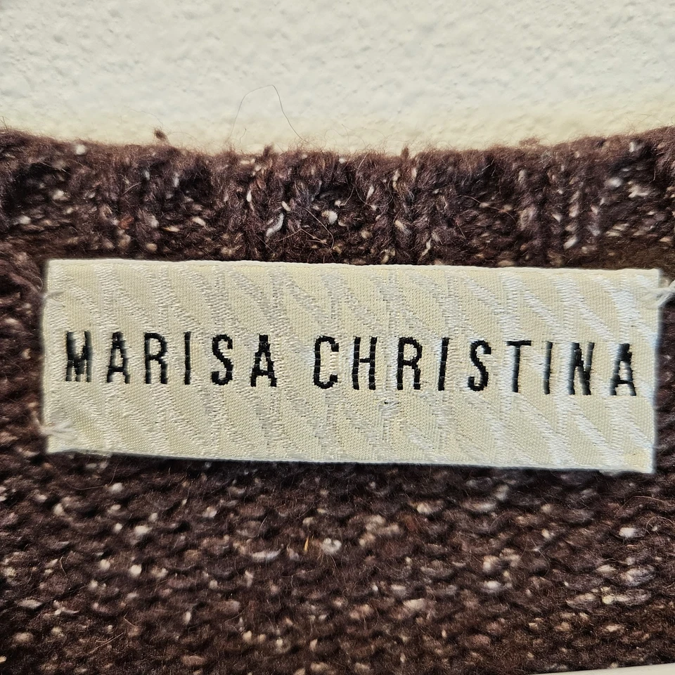 De Colección Marisa Christina Mujer Suéter Chaleco Talla M Chaleco Reno Tejido Naturaleza Vacaciones Foto 3 de 4