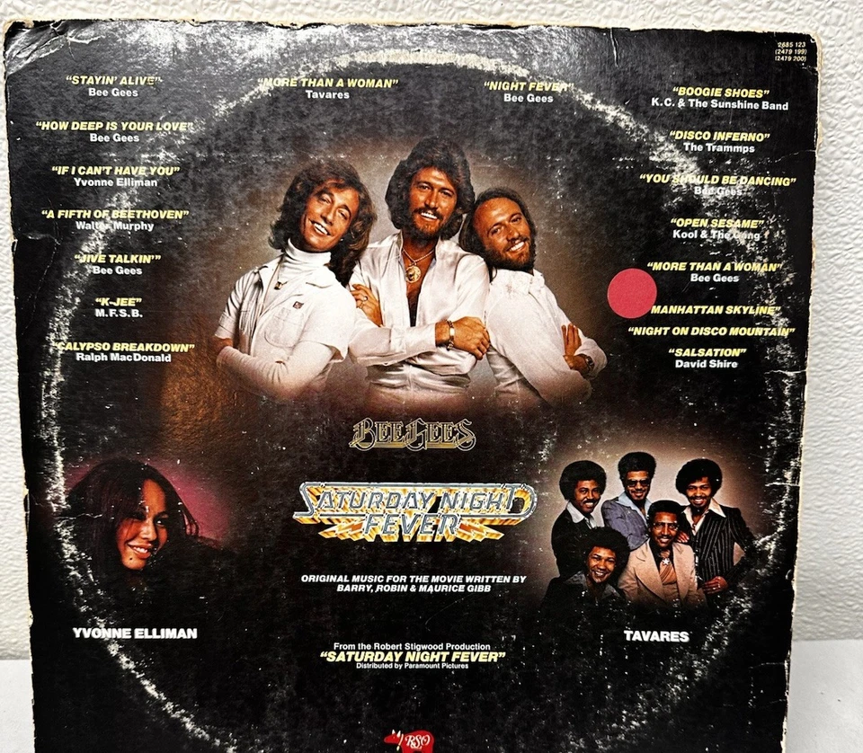 Saturday Night Fever USED 1977 2xLP Disco Soundtrack Vinyl RSO-4001 - Image 4 of 4