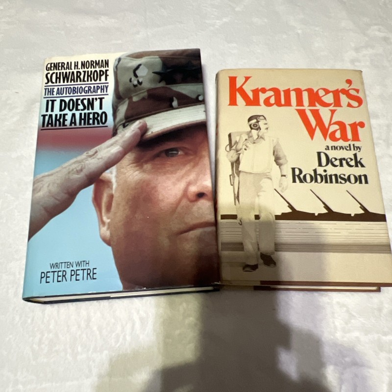 Schwarzkopf It Doesn’t Take a Hero & Kramer’s War HC Military Book Lot WWII