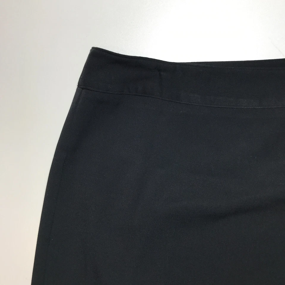 Briggs Shift Skirt Size 14P Stretch Black Mini Buckle Belt Wrapover Chic Classy - Image 3 of 4