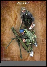 1/35 Syrian War Rebel Fighters with Missile Launcher – Resin Figure Model Kit