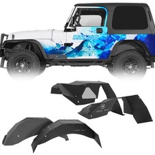 Total Wheel Well Armor Steel Front Rear Liners For Jeep Yj 87-95 Wrangler
