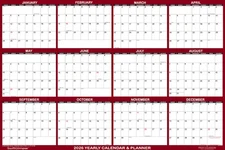 48" x 72" SwiftGlimpse 2026 Wall Calendar Erasable HUGE Jumbo Wet & Dry Erase...