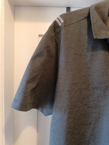 Polo uomo Reaktiv grigio scuro vestibilità comoda traspirante taglia large - Foto 6 di 14