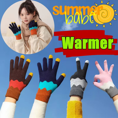 Dicke gestrickte warme Handschuhe für Damen Studenten, süß für Touchscreen