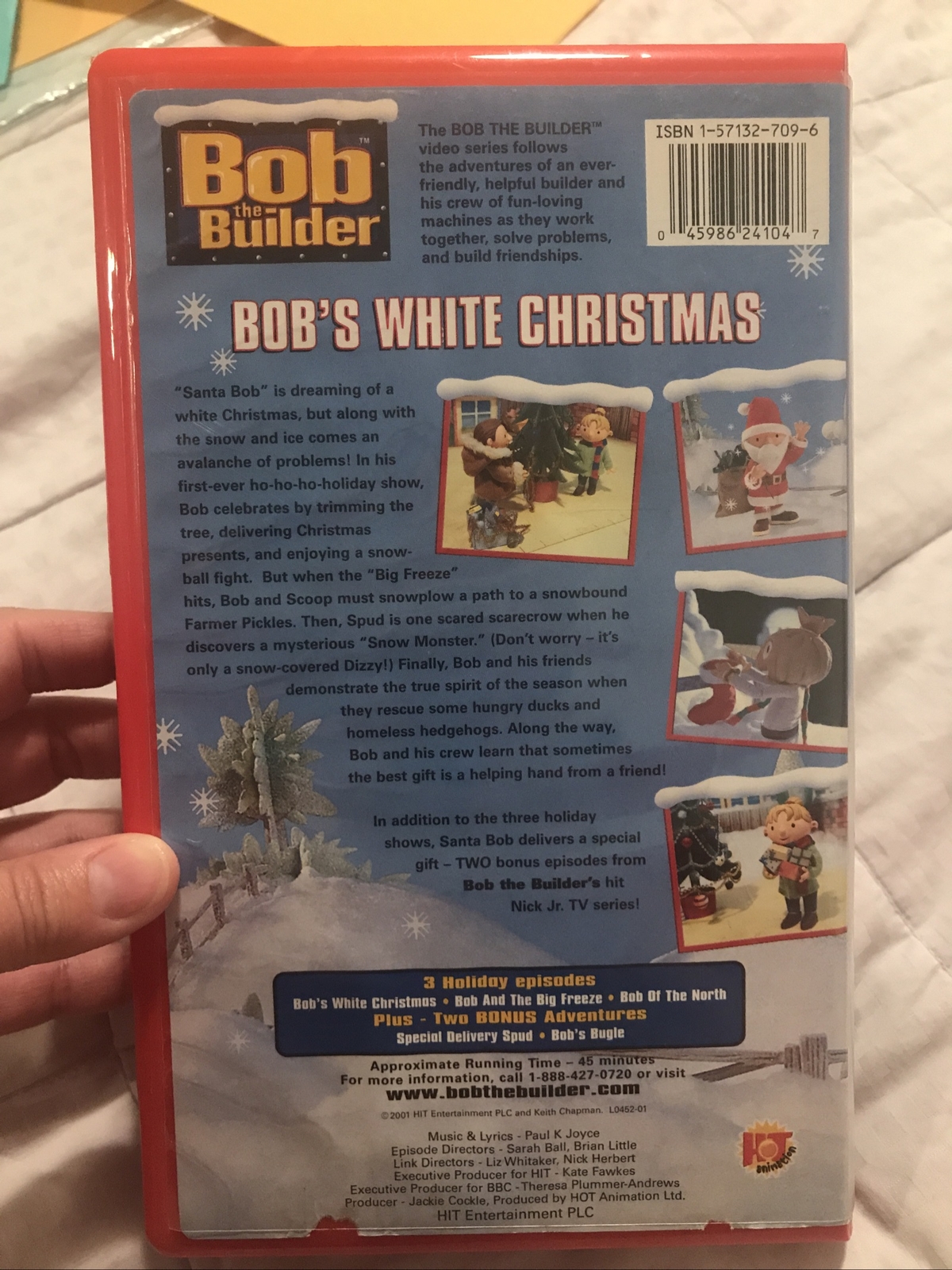 Rare Hard To Find!! Bob the Builder Bob’s White Christmas (VHS, 2002