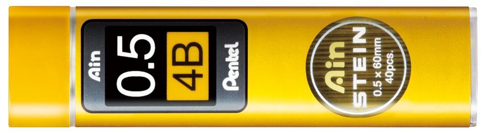 12 X Pentel Feinminen Hi-Polymer Ain Stein 0, 5 4B Ve=40 Stück