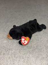 Retired Blackie the Bear Beanie Baby 1993/1994 Ty 4011 with Rare Tag Errors