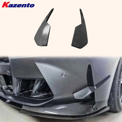 Front Bumper Canard Splitters For BMW M3 G80 G81 M4 G82 G83 20-24 Dry Carbon 3D