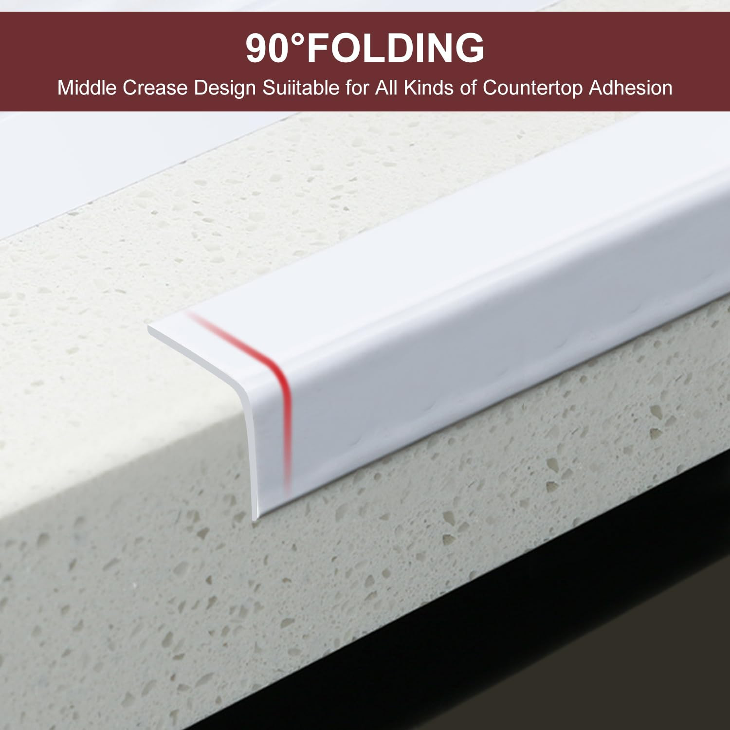 Self-Adhesive Caulk Strip Tape PVC Seal Waterproof Trim Strips for Bath Kitchen