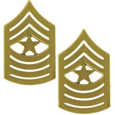 USMC Marine Corps Chevron Satin Gold SGTMAJ Sergeant Major (Made in USA)
