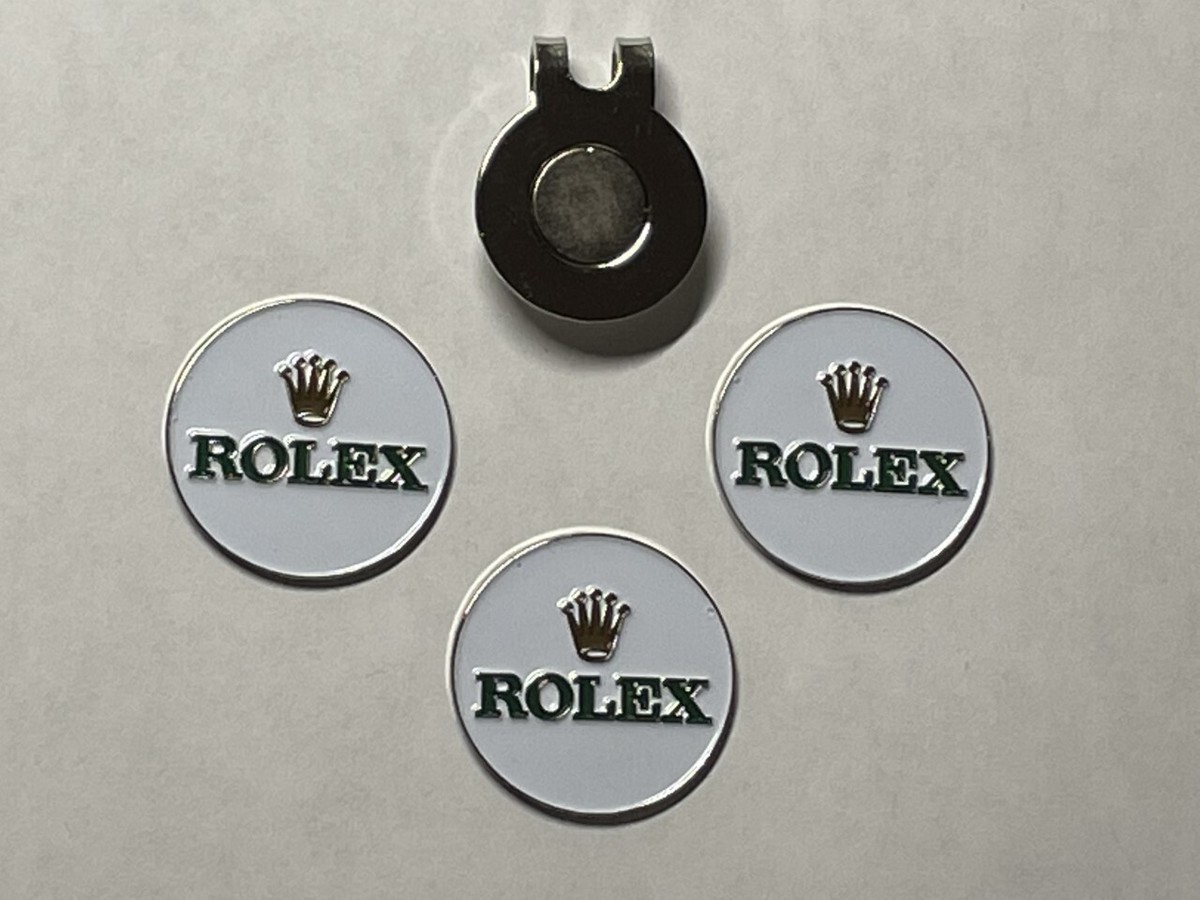 新品未使用 非売品 ROLEX ゴルフマーカー ゴルフチップ ポーチ 3) Rare ROLEX 1