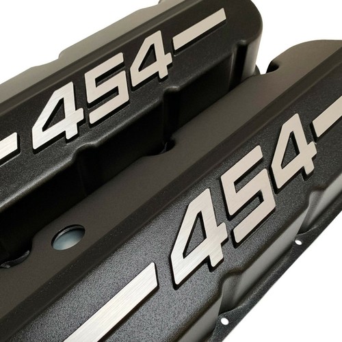 Big Block Chevy 454 Tall Valve Covers Black with Raised Logo - Ansen USA - Bild 5 von 9