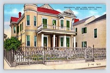 Postcard Louisiana New Orleans LA Wrought Iron Corn Fence French Quarter 1940s