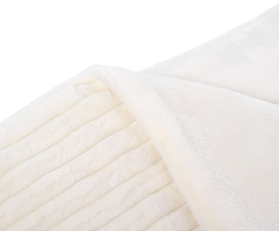 GÖZZE Cord Optik Kuscheldecke Wohndecke XXL 150x200cm Sommerdecke - Bild 3 von 4