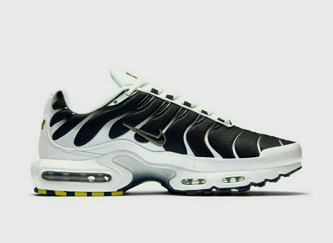 Original Mens Nike Air Max Plus Tuned White Black TN Trainers CT1094 102 |  eBay