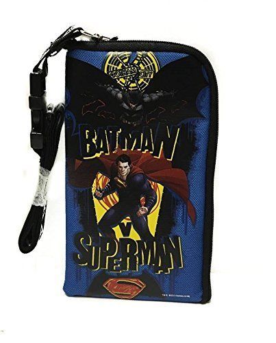 Blue Batman VS Superman Lanyard ID Pouch Fast Pass Zipper Wallet TM & DC Comic - Picture 2 of 5