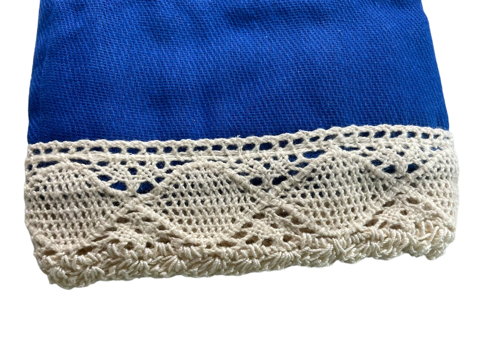 男宝宝蓝色Burp布2件套蓝色火车和飞机手工钩针装饰 — 第 4/4 张图片