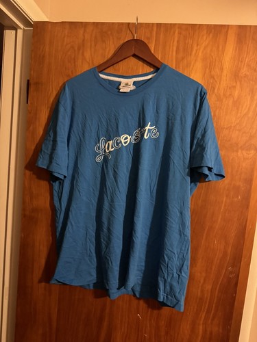 Lacoste Mens Short Sleeve Crewneck T-Shirt - Blue / 3XXL -Size 8 | eBay