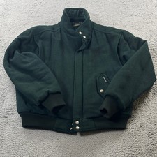 Vintage Members Only Bomber Jacket Men  s 42 Wool Cafe Racer Green Heavy Cruiser