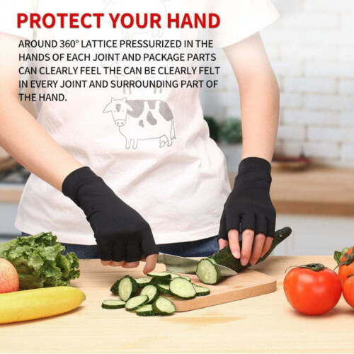 Arthrose Handschuhe Kupfer Kompressionshandschuhe Karpaltunnel Rheuma Fingerlose - Bild 6 von 60