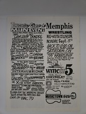Rocky Johnson Vs. Bill Dundee Vintage Memphis Wrestling Schedule