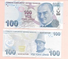 TURKEY - 100 Lirasi 2009(2021) prefix G - UNC