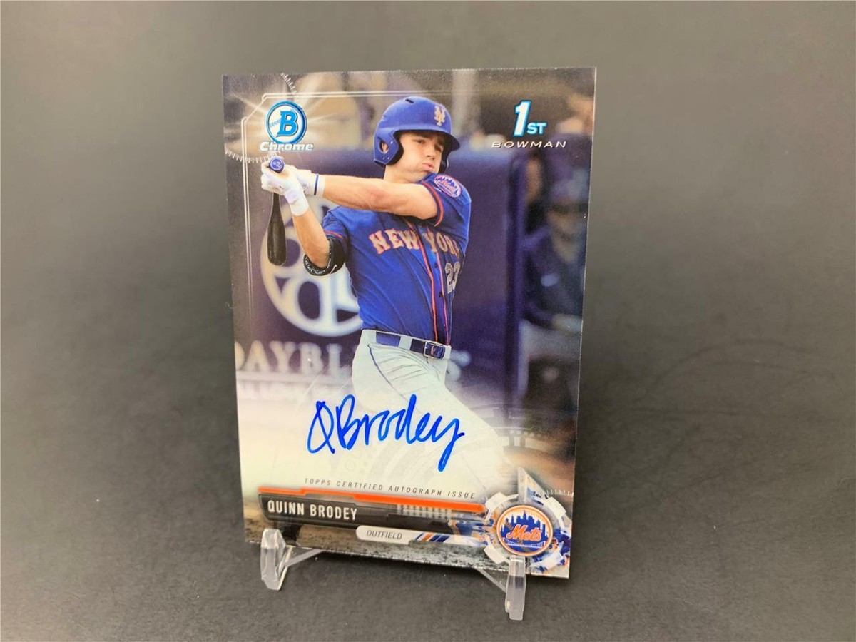 2017 BOWMAN CHROME BASEBALL QUINN BRODEY CDA-QB 1ST PROSPECT AUTO