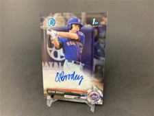 2017 BOWMAN CHROME BASEBALL QUINN BRODEY CDA-QB 1ST PROSPECT AUTO NEW YORK METS