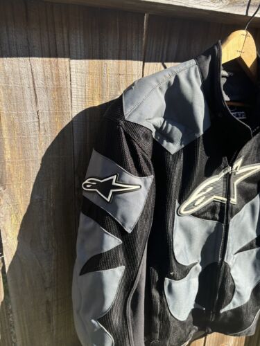 Alpinestars Troy Lee Designs Padded Motorcycle Black Gray Jacket Armor Lined XL - Picture 2 of 9