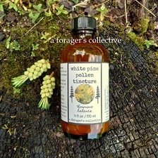 pine pollen tincture , herbal extract , hormone health , 4 oz size