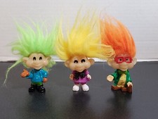 Burger King Kids Club Glow In The DARK Trolls TROLL LOT OF 3 VINTAGE 1993 DOLLS
