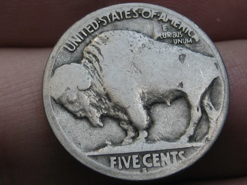 1918 S Buffalo Nickel 5 Cent Piece- San Francisco- Good Reverse Details
