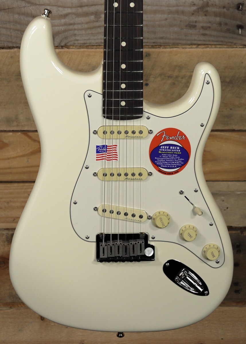 Fender Jeff Beck Stratocaster Electric Guitar Olympic White w