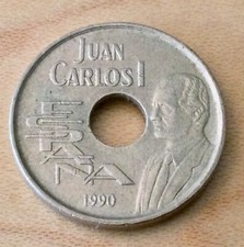 SPAIN 🇪🇦  25 PESETAS COIN 1990 JUAN CARLOS I, BARCELONA  Free Shipping!